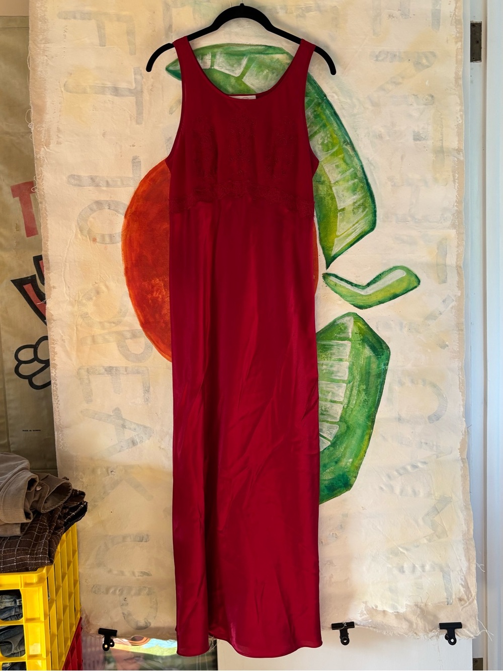 Oscar de la Renta Sleeveless Red Maxi Dress